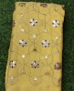 Yellow Semi Chinnon Work Chiffon Fabric