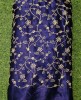 Blissful Blue Gaji Silk With Color Gaji Work Fabric