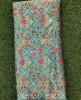 Sea Blue Gaji Silk With Gaji Table Print