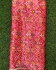 Red Gaji Silk With Gaji Table Print