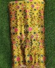 Yellow Gaji Silk With Gaji Table Print