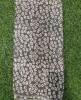 Astonishing Grey Geogette Fabric With Geo Crochet Baatik Print