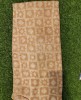 Lustry Light Orange Geogette Fabric With Geo Crochet Baatik Print