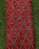 Rusty Red Georgette Fabric With Geo Print