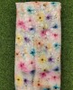 White Georgette Fabric With Geo Print