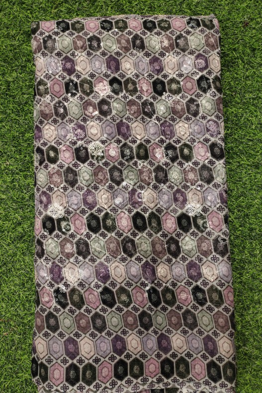 Marvelous Multi Color Georgette Fabric With Geo Print