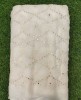 Eye Catching White Georgette Fabric With Geo Mirror Work