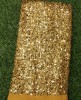 Rusty Brown Georgette Fabric With Georgette Sequence Work