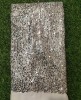 Lightning Light Grey Georgette Fabric With Georgette Sequence Work