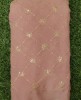 Baby Pink Georgette Fabric With Geo Work