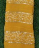 Astonoshing Amber Geogette Fabric With Georgette Baatik Print