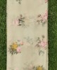 Lightning Light Yellow Color Georgette Fabric With Poly Geo Print