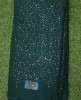Dazzling Dark Green Georgette Fabric With Pure Geo Work