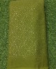 Mehendi Green Georgette Fabric With Marvelous Pure Geo Work