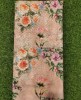 Peach Georgette Fabric With Poly Geo Work Print