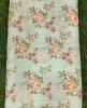 Sage Green Georgette Fabric With Poly Geo Work Print