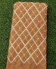 Unique Pink Georgette Fabric With Semi Geo Work