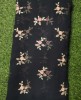 Decent Black Georgette Fabric With Semi Geo Work