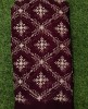 Burgundy Georgette Fabric With Decent Semi Geo Work