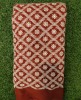 Burgundy Georgette Fabric With Unique Semi Geo Work