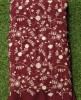 Magnetic Magenta Georgette Fabric With Semi Geo Work