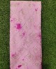 Pink Georgette Fabric With Satisfying Semi Geo Work