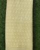 Lightning Light Yellow Georgette Fabric With Semi Geo Work