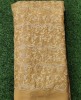 Lustry Pink Georgette Fabric With Semi Geo Work