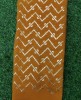 Rusty Red Georgette Fabric With Semi Geo Work