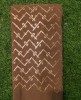 Rusty Brown Georgette Fabric With Semi Geo Work