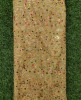Dazzling Dark Orange Georgette Fabric With Semi Geo Work