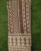 Brown Lakhnavi Fabric With Fox Panel Lakhnavi Work