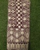 Dark Brown Lakhnavi Fabric With Fox Panel Lakhnavi Work