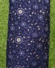 Dark Blue Lakhnavi Fabric With Geo Color Lakhnavi Work