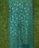 Teal Lakhnavi Fabric With Geo Color Lakhnavi Work