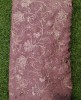 Raspberry Lakhnavi Fabric With Geo Color Lakhnavi Work