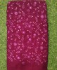 Maroon Lakhnavi Fabric With Geo Color Lakhnavi Work