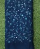 Midnight Blue Lakhnavi Fabric With Geo Color Lakhnavi Work