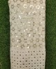 White Lakhnavi Fabric With Geo Lakhnavi Panel Work
