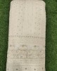 White Lakhnavi Fabric With Geo Lakhnavi Panel Work