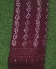 Maroon Lakhnavi Fabric With Geo Lakhnavi With Batik Work
