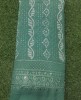 Teal Green Lakhnavi Fabric With Geo Lakhnavi With Batik Work