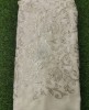 White Lakhnavi Fabric With Geo Lakhnavi Work