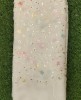 White Lakhnavi Fabric With Geo Lakhnavi Work