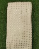 White Lakhnavi Fabric With Geo Lakhnavi Work