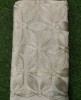White Lakhnavi Fabric With Geo Lakhnavi Work