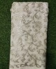White Lakhnavi Fabric With Geo Lakhnavi Work