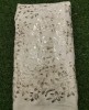 White Lakhnavi Fabric With Geo Lakhnavi Work