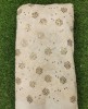 White Lakhnavi Fabric With Geo Lakhnavi Work