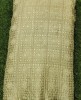 Shiny Golden Lakhnavi Silk Lakhnavi Work